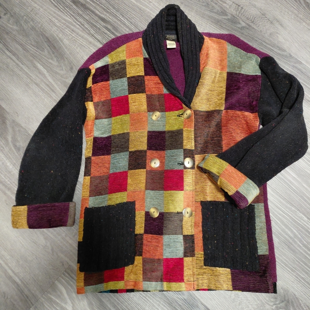 Susan Bristol Ltd. Multicolor Patchwork Cardigan - image 1